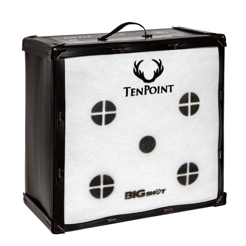 BIGshot Iron Man 650 TenPoint Edition target with logo and shooting marks for crossbows.