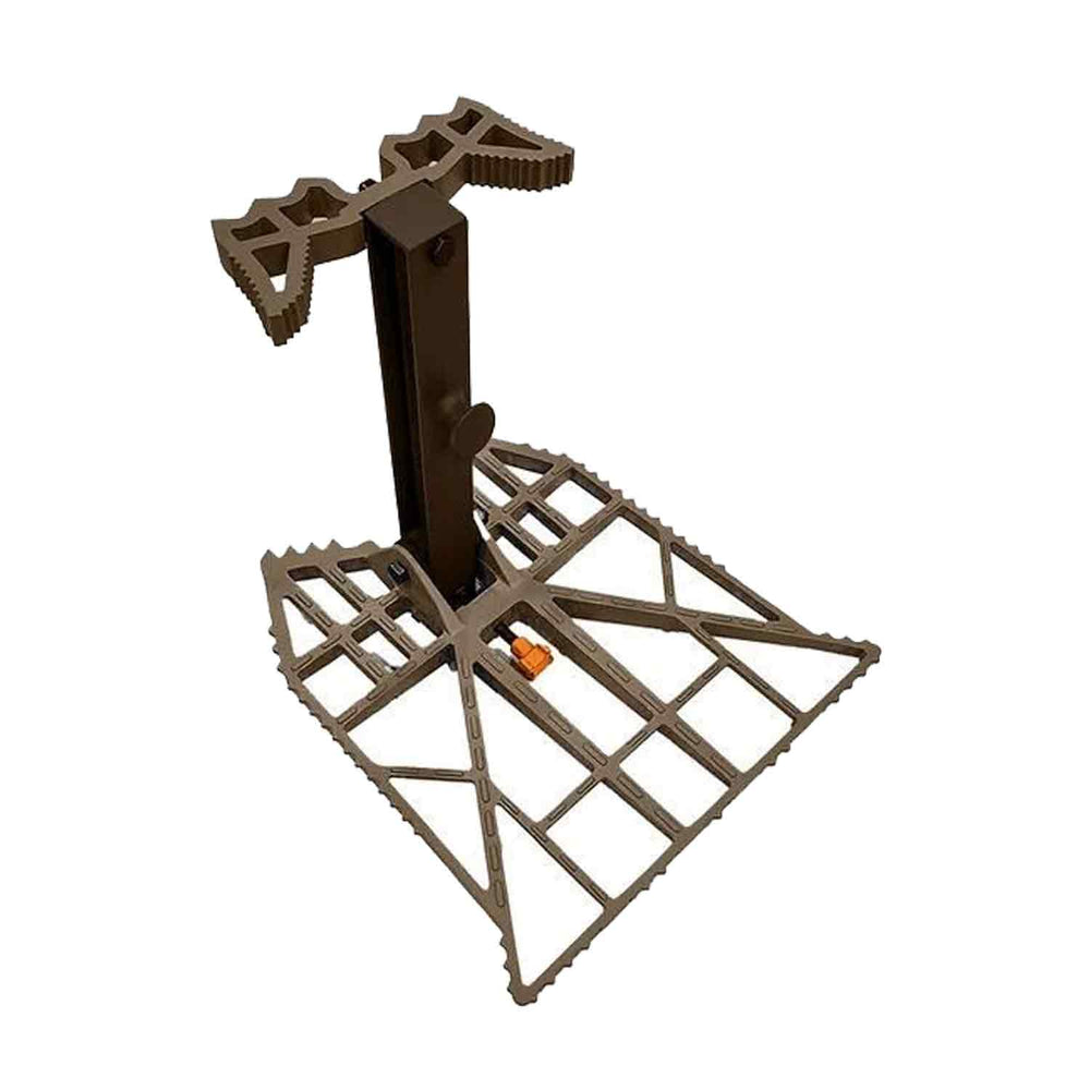 Tethrd Workhorse Platform affordable saddle hunting stand with sturdy steel frame and climbing steps