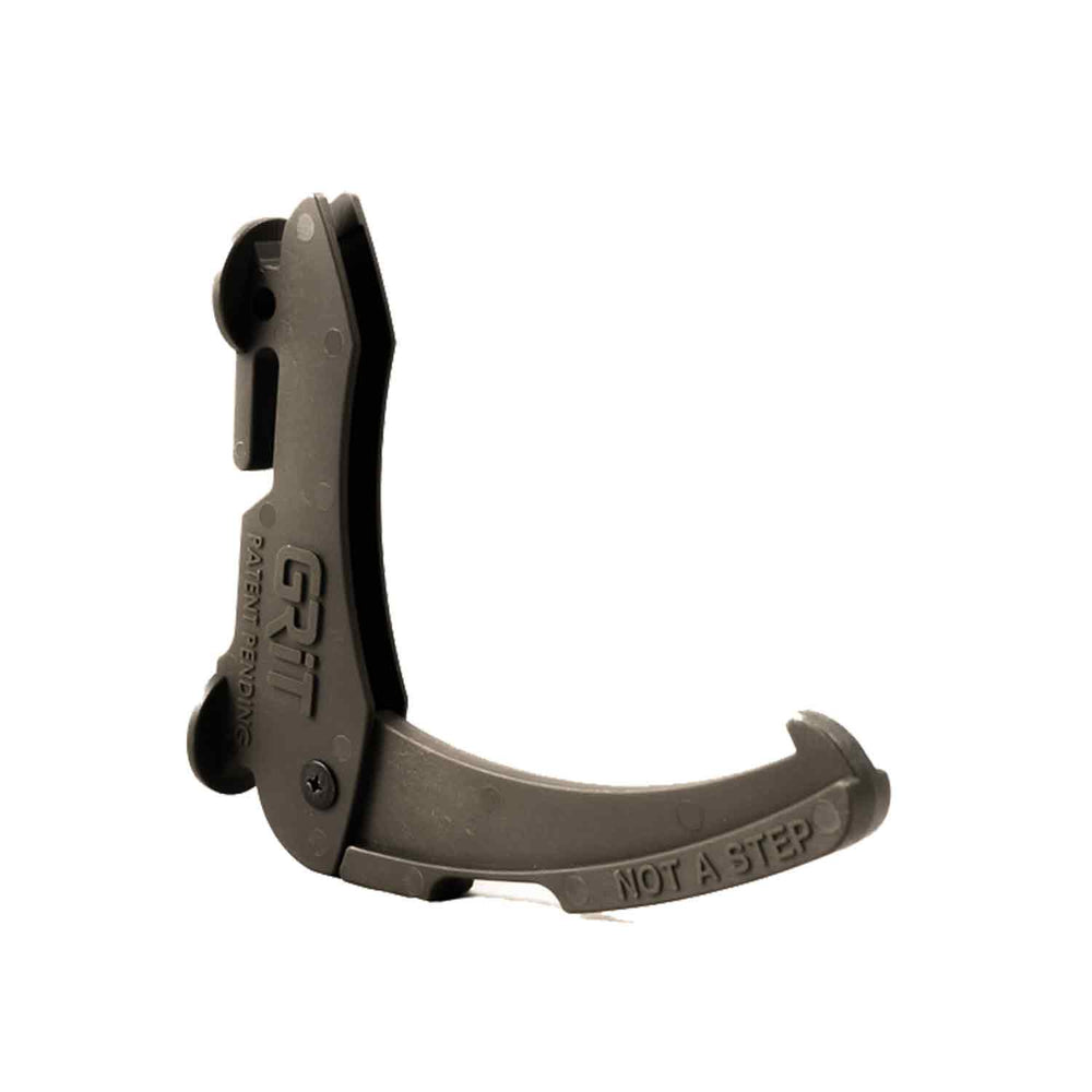 Tethrd Fold n Go gear hanger for bow, crossbow, and rifle with foldable design