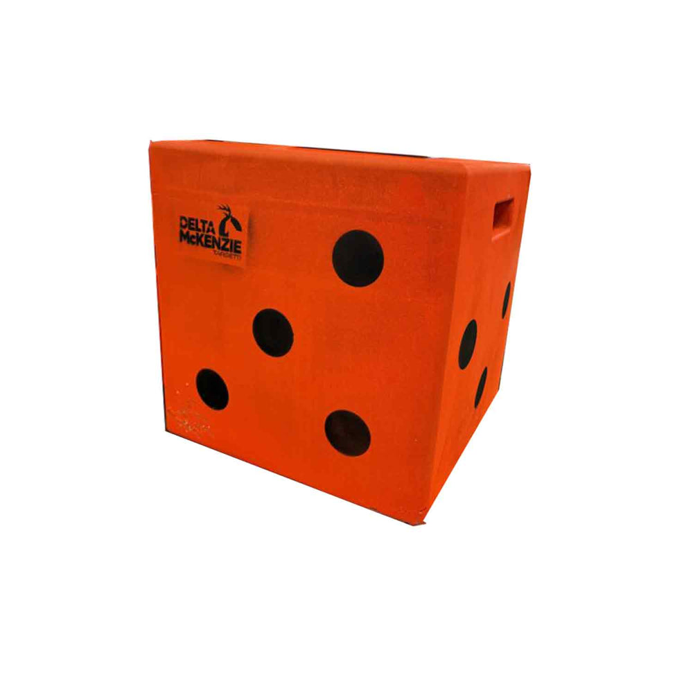 Delta McKenzie Predator HP18 archery target with orange solid construction and black target circles