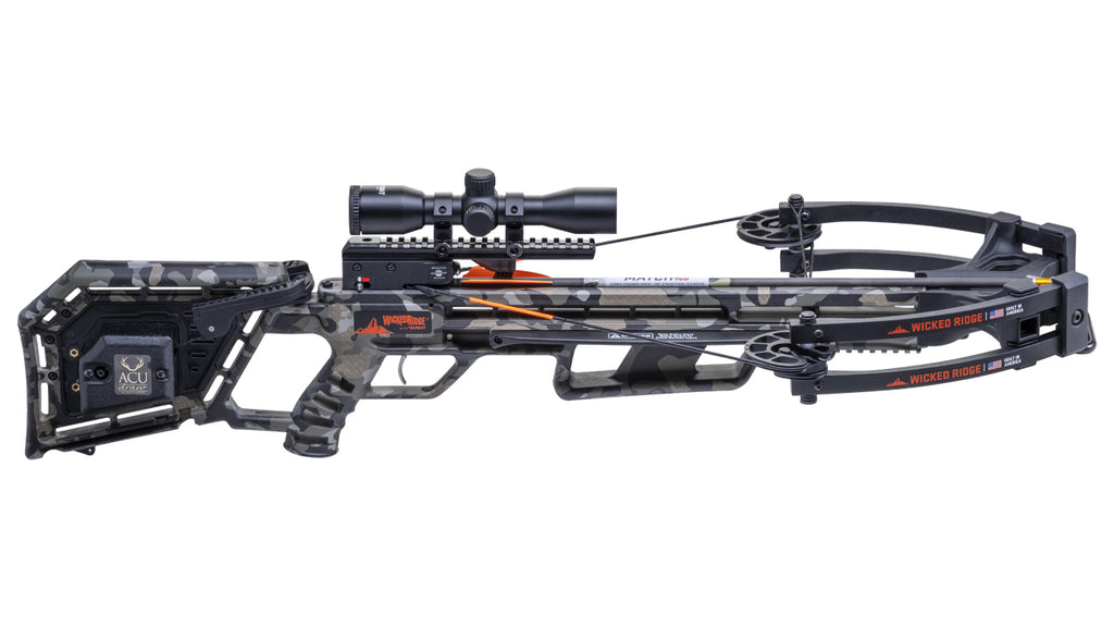 Wicked Ridge Commander 400 crossbow with scope, 400 FPS forward-draw design