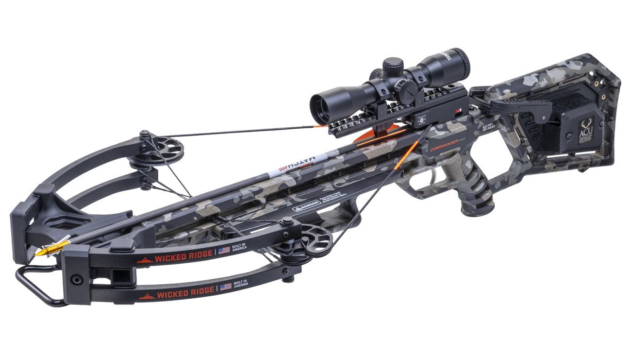 Wicked Ridge Commander 400 crossbow with scope, 400 FPS forward-draw hunting crossbow