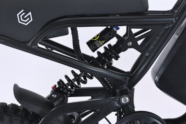 GhostCat F4X Hunters Edition Stealth Hunting eBike Package suspension and frame detail