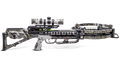 TenPoint Stealth 450R crossbow with scope, forward-draw design, 450 FPS speed, displayed with accessories