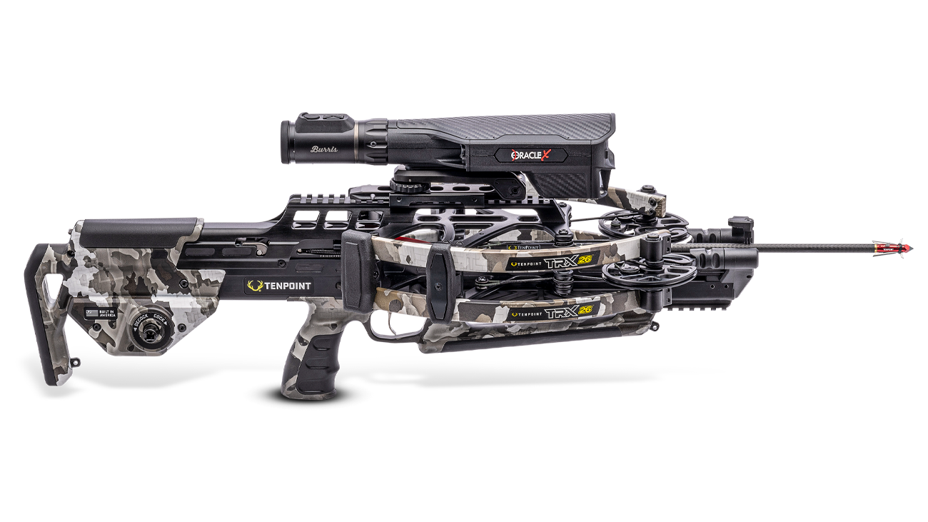 TenPoint TRX 26 Oracle X crossbow with rangefinding technology for hunting and competitive shooting