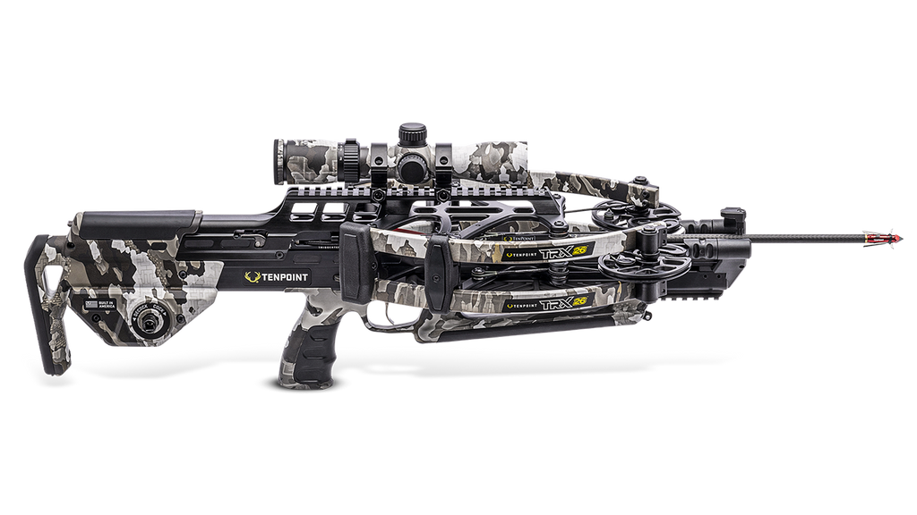 TenPoint TRX 26 crossbow high-performance reverse-draw hunting platform with advanced scope and precision engineering