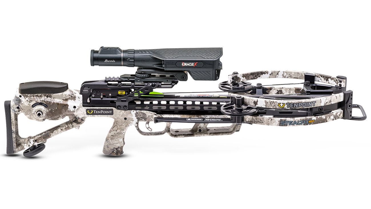 TenPoint Stealth 450 Oracle X crossbow with rangefinding technology and premium construction