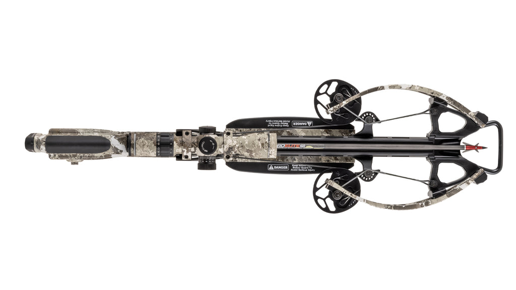 TenPoint Stealth 450 crossbow forward-draw design with 450 FPS speed and 184 ft-lbs kinetic energy