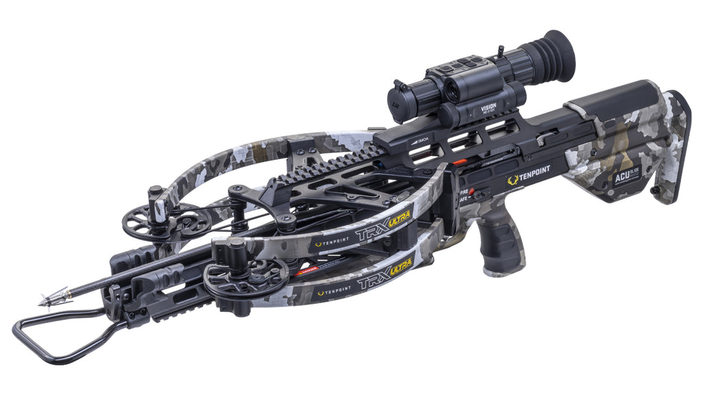 TenPoint TRX Ultra Vision crossbow with scope, reverse-draw design, built in Ohio for hunters