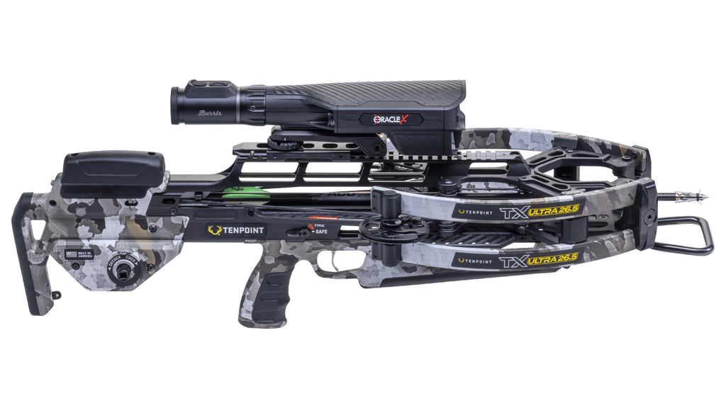 TenPoint TX Ultra 26.5 Oracle X crossbow with rangefinding scope and forward-draw design