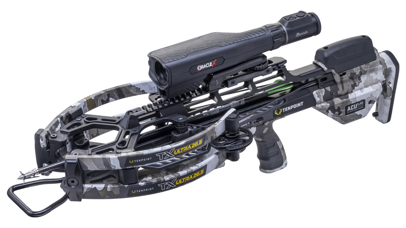 TenPoint TX Ultra 26.5 Oracle X crossbow with rangefinding scope and premium hunting performance