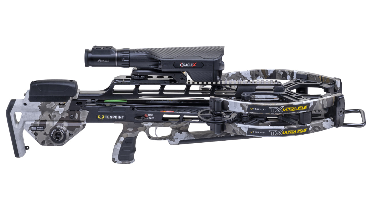 TenPoint TX Ultra 29.5 Oracle X crossbow with rangefinding scope and forward-draw design