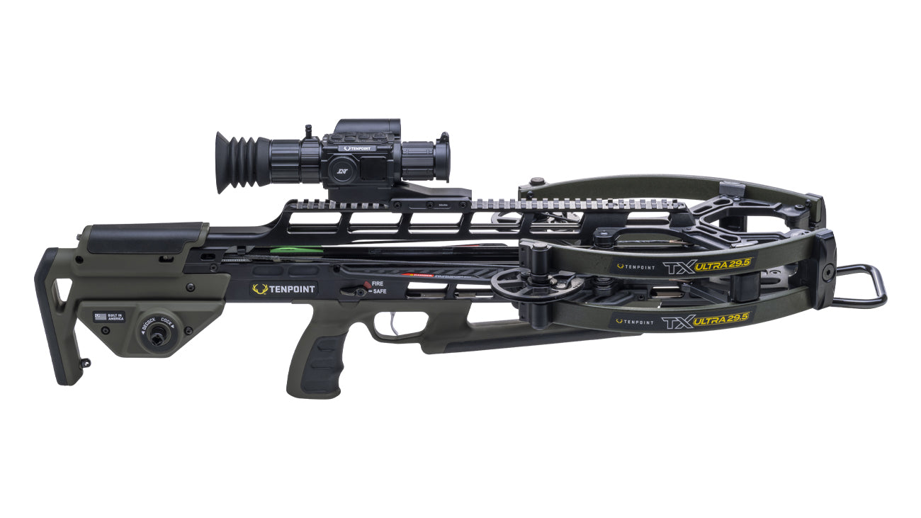 TenPoint TX Ultra 29.5 Vision crossbow with integrated video recording scope for hunters