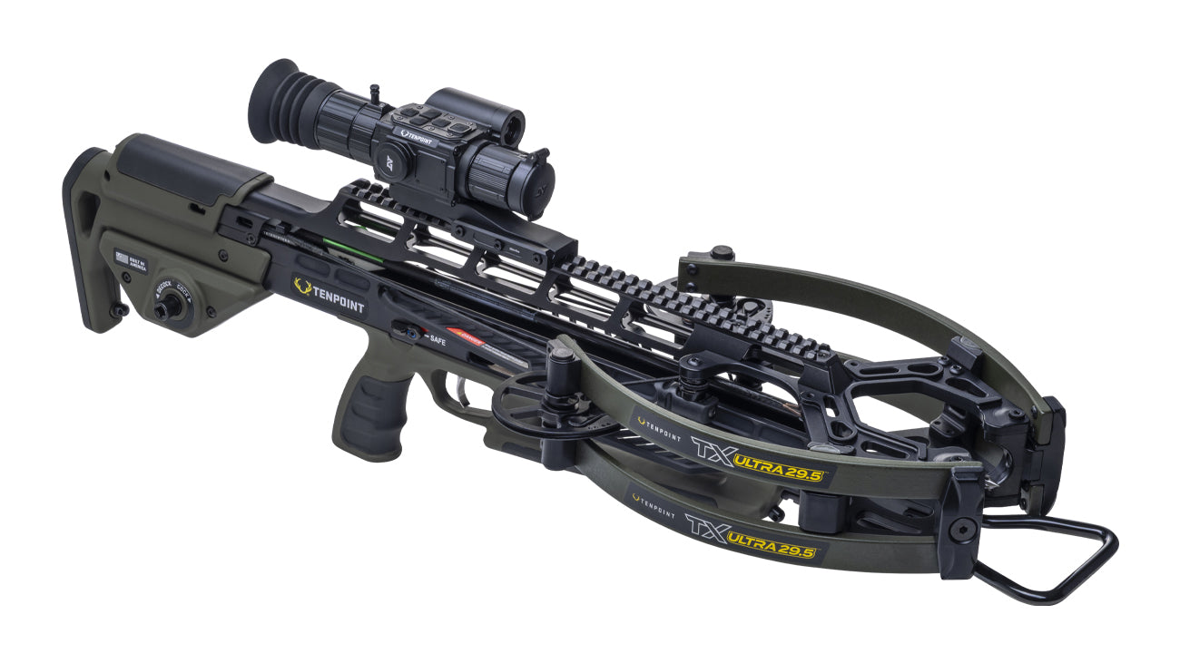 TenPoint TX Ultra 29.5 Vision crossbow with integrated video recording scope for hunters