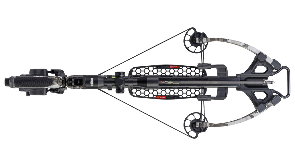 TenPoint Titan X de-cock crossbow with 400 FPS speed and forward-draw design for hunting accuracy
