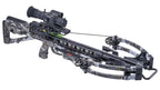 TenPoint Turbo X Vision crossbow with scope and camo finish showing 415 FPS speed and precision hunting performance