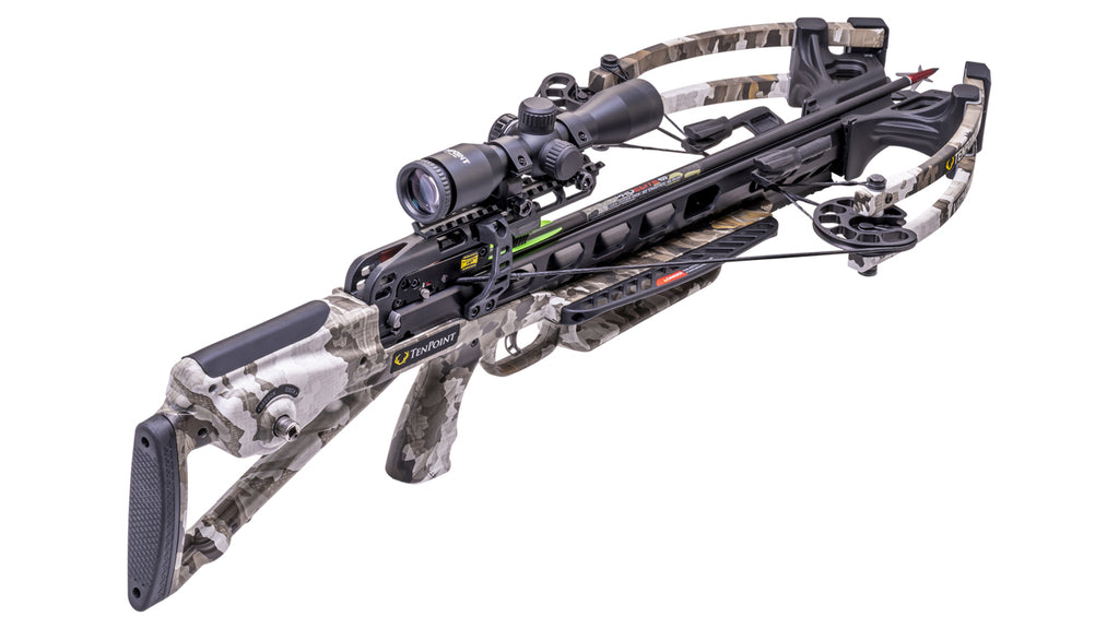 TenPoint Venom X crossbow with scope, 390 FPS forward-draw model for hunting accuracy