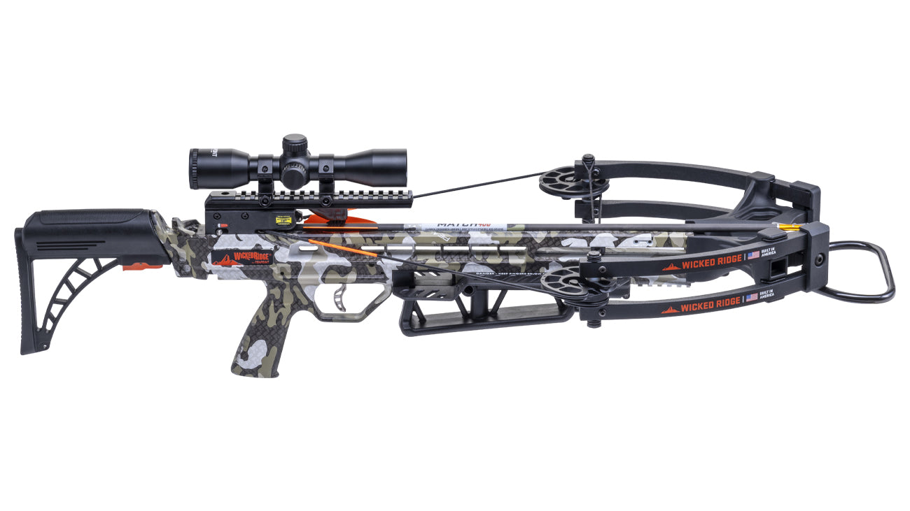 Wicked Ridge Warrior 400 crossbow with 400 FPS speed and forward-draw design for hunting